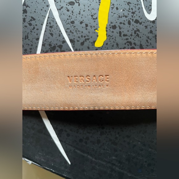 Red Versace belt